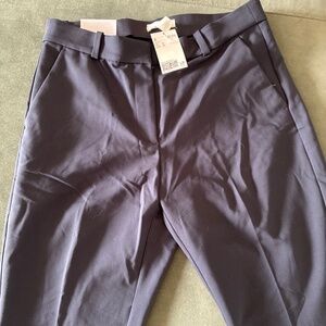 NWT H&M slim navy blue trouser pants perfect for work 10 12